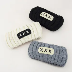 Korean style knitted headband winter warm hair band casual fleece hair hoops for women daily wear