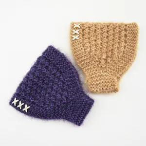 Fascia lavorata a maglia autunno inverno paraorecchie in peluche accessori capelli