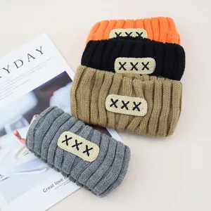 Knitted headband winter warm hair band fashion embroidered ear warmer cute hair accessories