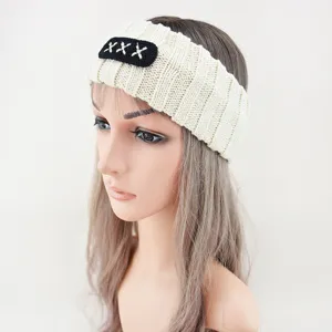 Knitted headband for women winter warm hair band wide elastic fleece head wrap daily wear