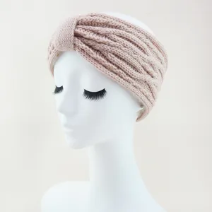 Cozy cable knit headband, plush fleece lined winter ear warmer, stylish twisted bow hair band.