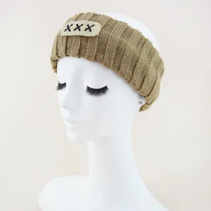 Knotted knit headband wide winter hair band cozy warm elastic hair hoop fashion accessory