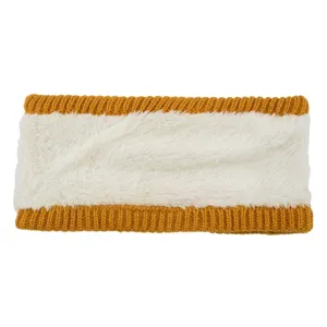 Gebreide fleece hoofdband winter warme pluche haaraccessoire zachte thermische detail.