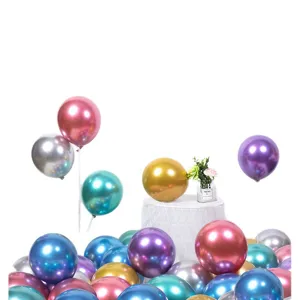 Bunte metallische Latexballons für Hochzeit Geburtstag Party Dekoration glänzendes Chrom.