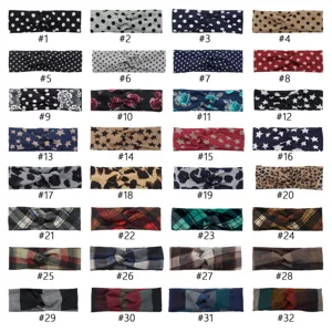 Details of the printed cross headband in multiple colors and patterns for daily sports and yoga.