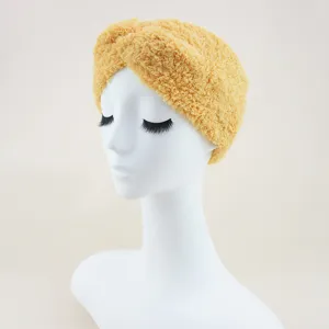 Warmer Plüsch-Haarreif für Damen, flauschiges Strick-Stirnband für kalte Wintertage.