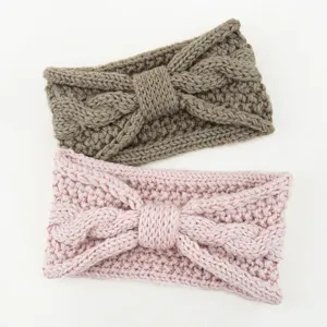 Chic cable knit headband set, soft winter warm twist hair wrap ear warmer accessories.