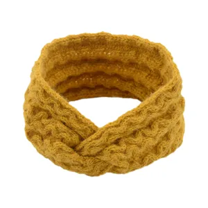 Women winter warm knitted headband solid color twist hair band casual ear warmer hair accessory