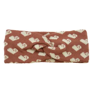 Gestricktes Herz Stirnband mit Twist Design, kuscheliges Haarband für Gesichtsreinigung.