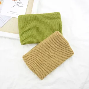 Solid color double-layer knitted headband winter warm hair bands for daily wear.