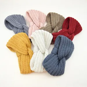 Gebreide twist haarband voor vrouwen, warme elastische haaraccessoires voor de winter.