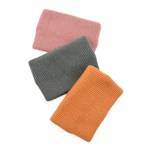 Solid color knitted headbands set, soft wool hair bands for yoga, washing face and sports wear.