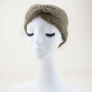 Fascia per capelli in morbido peluche per donna, fascia in pile confortevole per yoga e skincare.