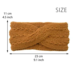 Chunky knit winter headband for women warm twist ear warmer 23x11cm style new color