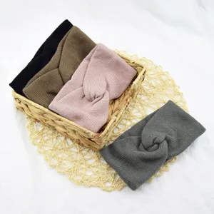 Winter warm knitted twist headband soft thick hair accessory comfortable ear protection band