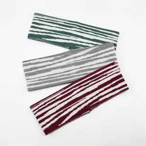 Ensemble de bandeau de sport tricoté rayé, bandeau de yoga élastique pour le lavage.