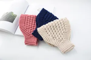 Diadema de punto grueso orejeras invierno cálido accesorio para el cabello mujer moda
