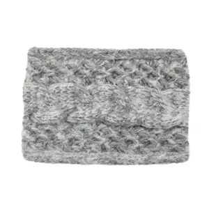 Graues Strick Zopfmuster Stirnband Winter warmer weicher Ohrenwärmer Haar-Accessoire