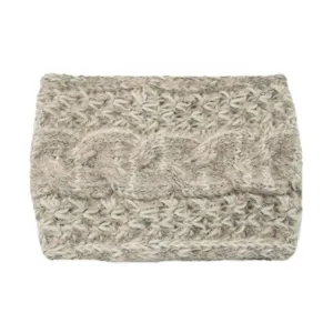 Gemütliches Zopfmuster-Stirnband, breiter warmer Ohrenwärmer aus weicher Wollmischung.