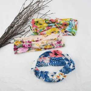 Lot de bandeau croisé floral, accessoires de cheveux mignons pour femmes, parfaits pour le sport.
