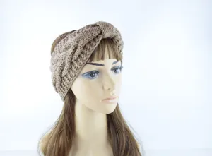 Winter Warm Gebreide Kabel Hoofdband Draai Oorwarmer Haarhoepel Zacht Mode Haaraccessoire
