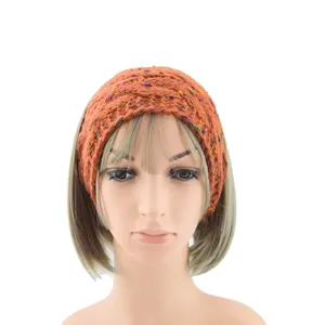 Fascia in tweed lavorata a maglia per donna, autunno inverno colorata accessorio capelli.