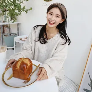 Damen Strickstirnband Winter warm breites Haarband modisch elegant Freizeit Haar-Accessoire