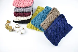 Cozy knit headband with cable pattern, thick warm ear warmer for stylish winter accessories.