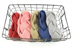 Grobstrick Stirnband warmer Winter Ohrenschützer geflochtenes Wolle Haaraccessoire verschiedene Farben