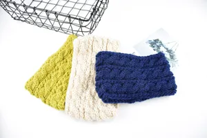 Cozy chunky knit headband ear warmer winter hair accessory in multiple colors for women