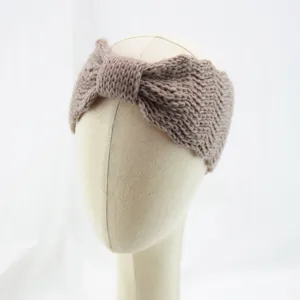 Πλεκτό χειμωνιάτικο headband γυναικείο, κομψή ζεστή κορδέλα μαλλιών με κυματιστό μοτίβο.