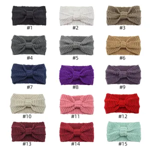Knit headband winter ear warmer thick wool hair band diverse color options stylish winter accessory