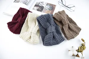 Chunky knit headband for women winter warm ear warmer hair accessories set of four colors.
