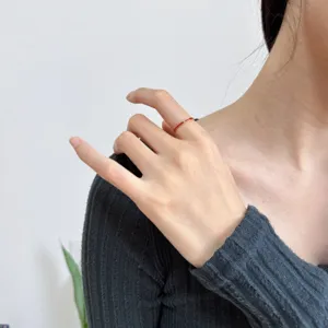 Bague En Émail Plaqué Or En Acier Titane Minimaliste Bague Mince À Ligne Géométrique Pour Femme Bijoux De Mode Anneau De Doigt