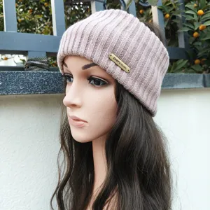 Cozy knitted winter headband for women, thick warm ear warmer hair accessory in solid color.