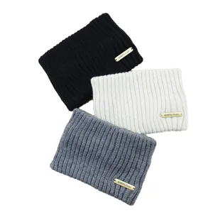 Knit headband ear warmer winter warm solid color hair band casual headwear set 3pcs
