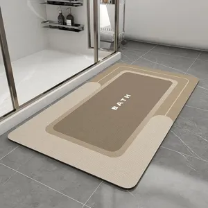 Modern bathroom floor mat absorbent quick drying non slip mat home toilet entrance door rug