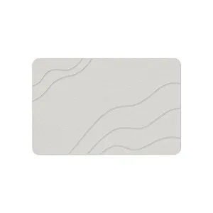 Modern minimalist bathroom diatomite floor mat, quick-drying absorbent non-slip mat for home.