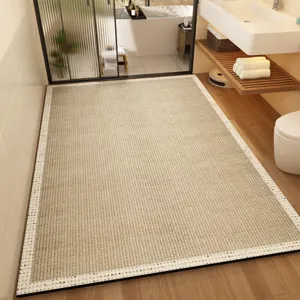 Large absorbent bathroom mat non-slip floor carpet for home wet and dry separation use