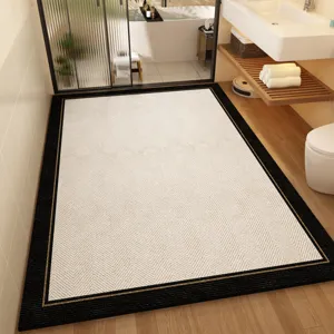 Detailed view of the absorbent diatomaceous earth bathroom mat with anti-slip backing.