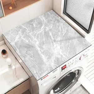 Marmer patroon wasmachine afdekhoes, absorberende antislip mat voor wasmachine.