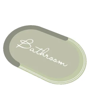 Tapis de bain absorbant en terre de diatomée pour salle de bain antidérapant entrée