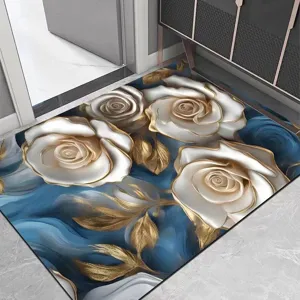 Luxe bloemvormige diatomeeënaarde badmat, sneldrogende antislip vloermat voor in de hal.
