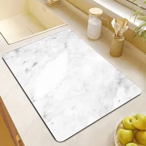 Marble pattern kitchen drying mat, heat resistant quick dry diatomaceous earth absorbent pad