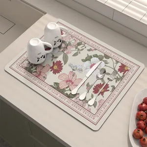 Tappeto asciugatura cucina retro assorbente in terra di diatomee antiscivolo