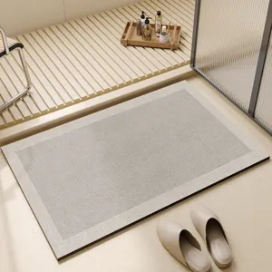 Wabi Sabi Style Diatomaceous Earth Floor Mat Absorbent Non Slip Bath Mat Quick Dry Soft Bathroom Door Mat Home Decor