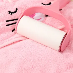 Baby koraal fleece badhanddoek met capuchon schattig cartoon geborduurde mantel deken