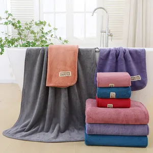 Japanischer Stil Beschriftetes Korallenfleece Handtuch Und Badetuch Set Verdickt Saugfähig Haushalts Gesichtstuch