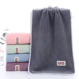Coral velvet hanging hand towel soft absorbent daily face towel for kitchen and bathroom