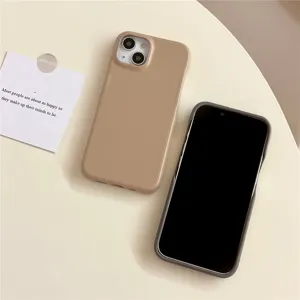 Custodia per telefono in pelle morbida per iPhone 15 Pro 14 13 16 11, protezione completa.